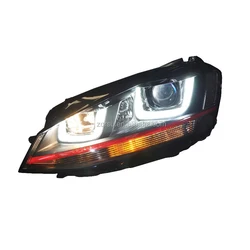 For Golf 7 MK7 Led Dual U Xenon HID head lamp 2014-2017