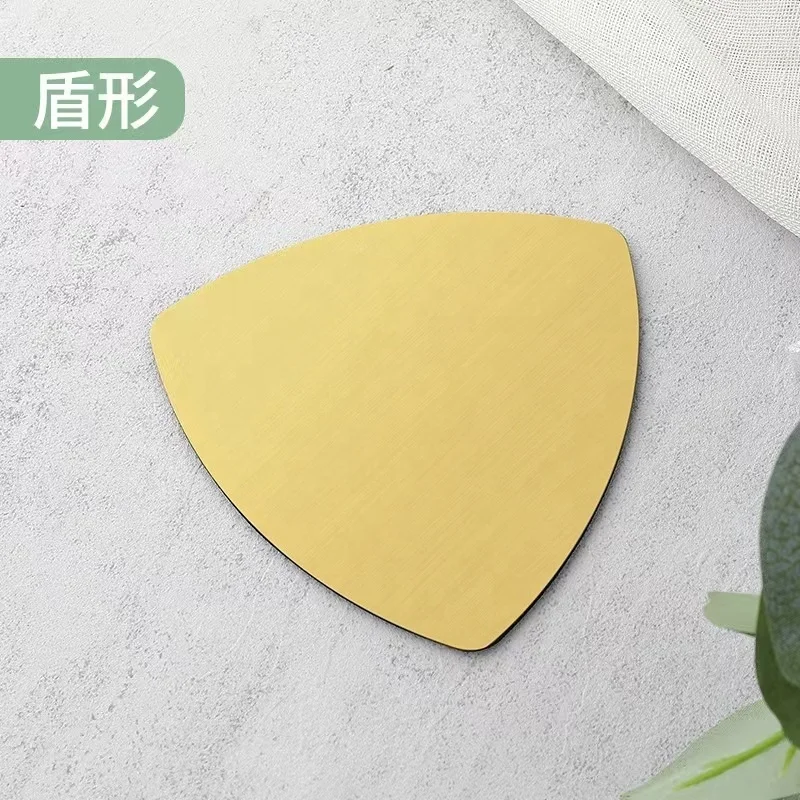 Simple Style Geometric Shapes Stainless Steel Metal Gold Coasters