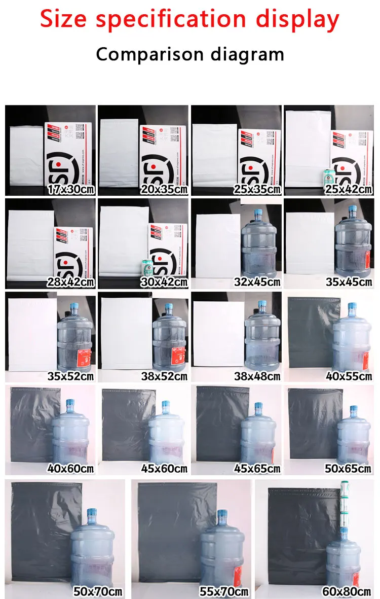 Customized a4 c6 a6 large self seal  black sticker packing list envelope polymailer packaging envelope