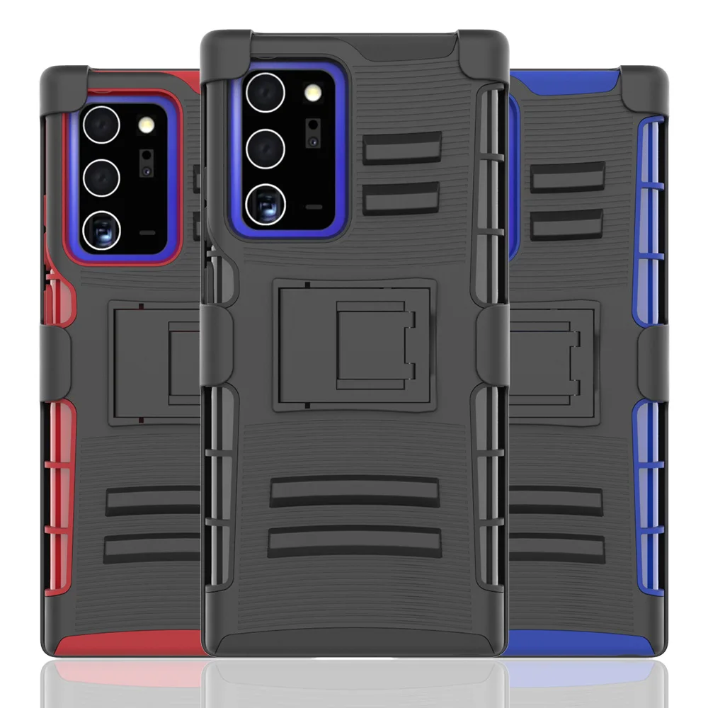 3 In 1 Armor Hybrid Holster Belt Clip Phone Case For Samsung Galaxy Note 20 Ultra Case