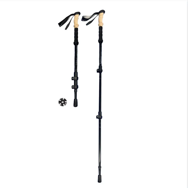6061 alpenstock walking stick Aluminum Alloy Telescopic hiking Trekking Pole for women men