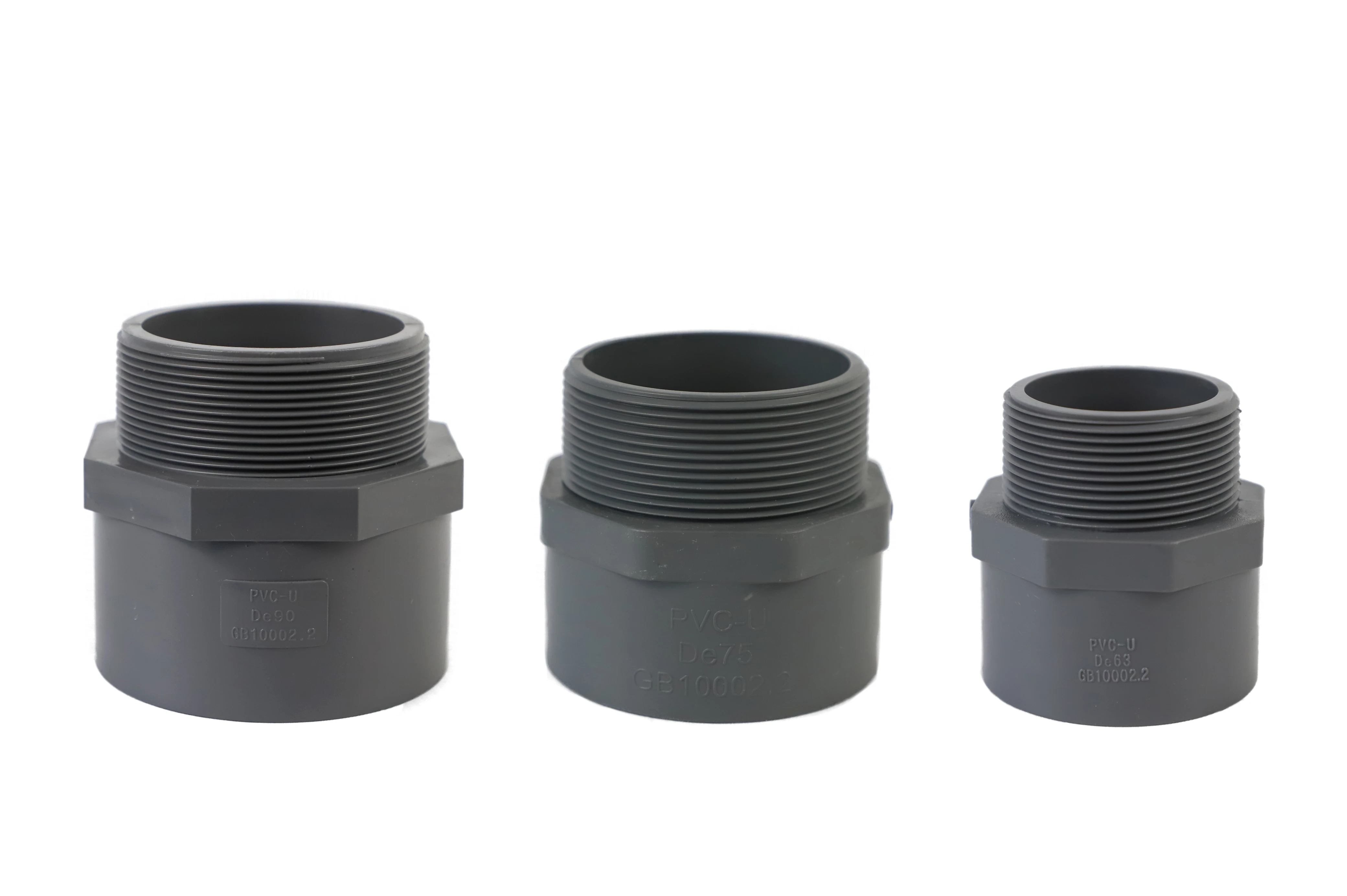 PVC male thread connector for PVC discharge pipe for drip irrigation system