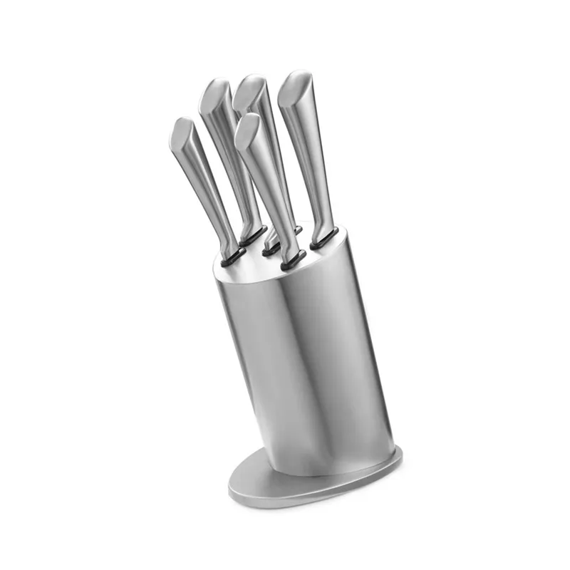 
5 Pcs Kitchen Cookware 430 Handle Stainless Steel Knife Set 