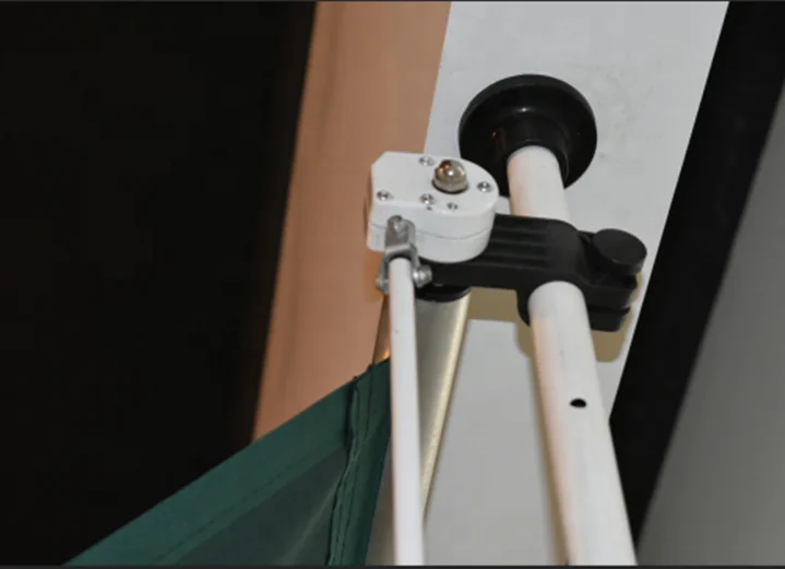 simple clamp steel awning manual awning  balcony flexible manual gearbox awning with polyester fabric