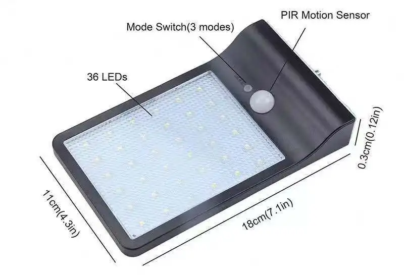 48LED Solar Motion Sensor Led Wall Light Lamp Outdoor Waterproof Garden Led Solar Security Light