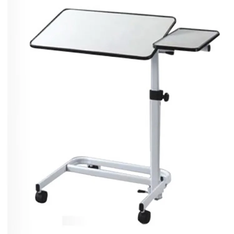 Регулируемый наклонный медицинский обеденный стол с колесами для многопозиционного еды на кровати