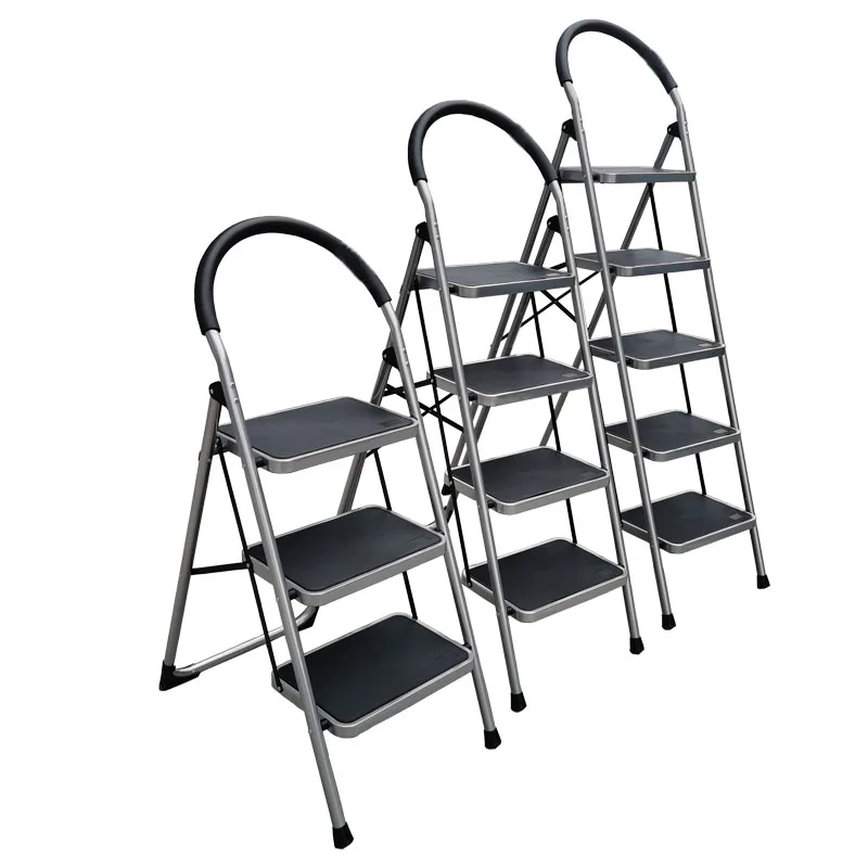 WEIKEN High Qualtity Escalera Warehouse Ladder for Household Kitchen Climbing Stair ladders Steel Material Step Ladder Retract