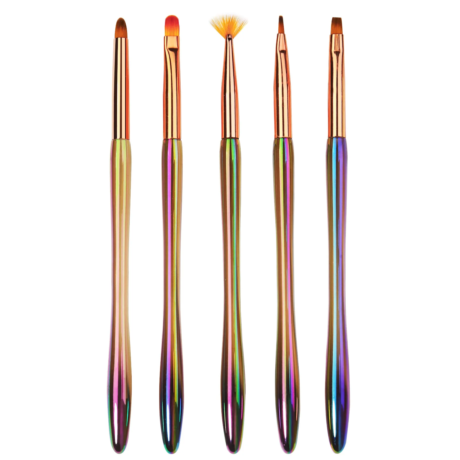 Cross-Border Japanese Nail Art Functional Brush with Colorful Gourd Handle - Line Drawing, Gel Nail, and Painting Pen Wholesale