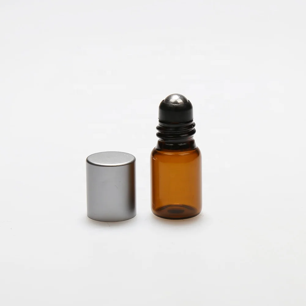 Lanjing 3ml 5ml 10ml Empty Perfume essential oil roll on glass tube amber roller bottle