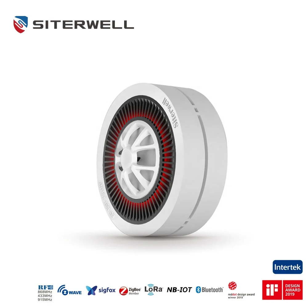 Manufacture INTERTEK nice price award home office hotel bluetooth wifi 3v 433mhz wireless alarm smoke detector