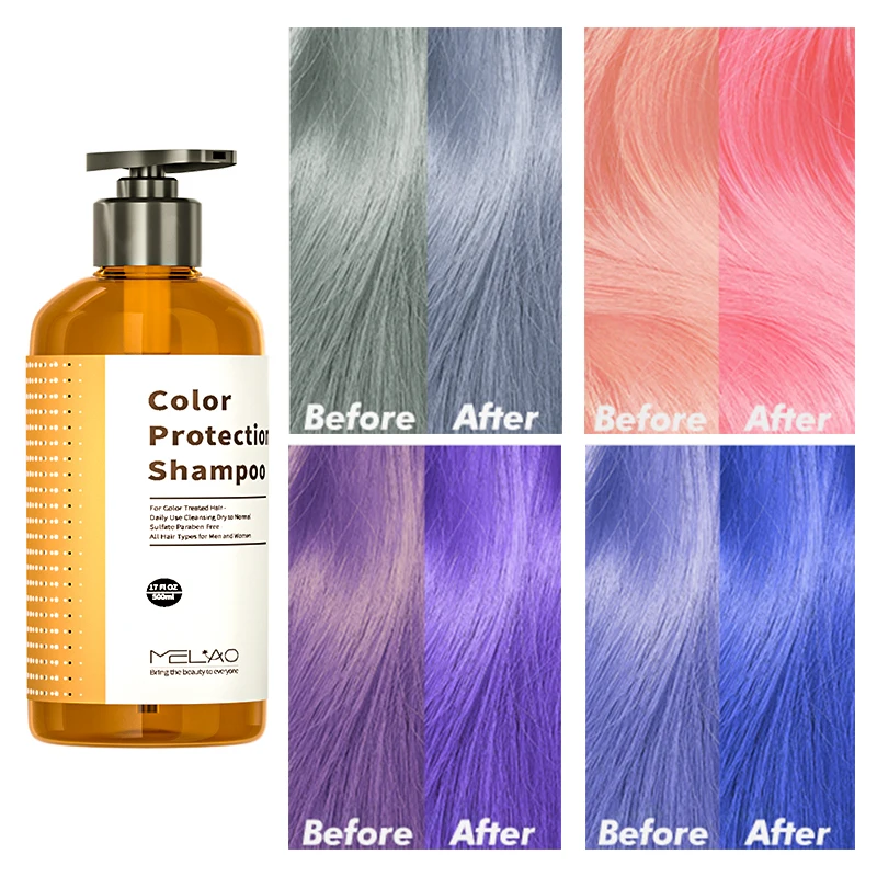 Luxury Customized Color Protect Shampoo Organic Aloe Vera Coconut Prevents Fading Hair Wash Shampoo For Anti-Fade High Shine