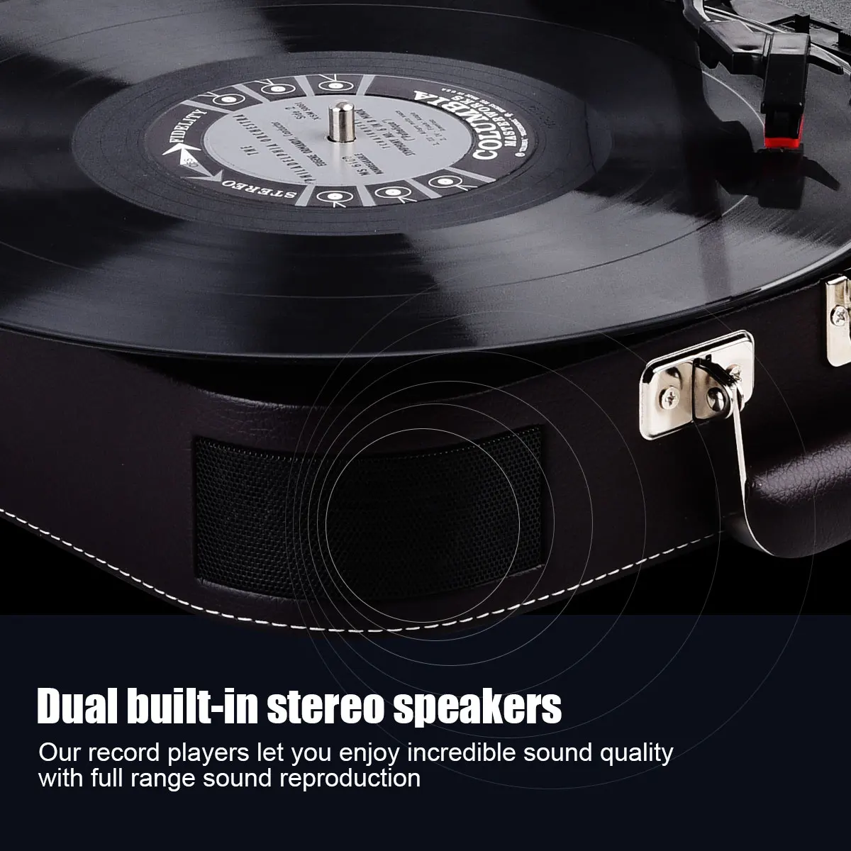 Wholesale New Style Portable Suitcase Bluetooth USB SD Play Vinyl Record Turntable Phonograph Record Player
