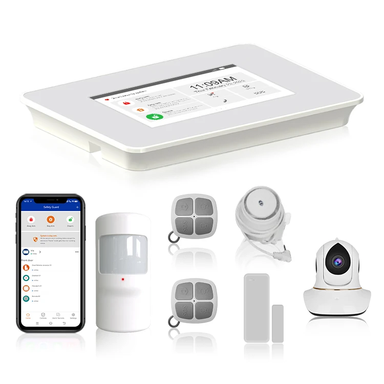2023 center station Golden Security WiFi 4G GSM Security Alarm System Panel Built-in Siren with 433mhz Sensor Home Alarm