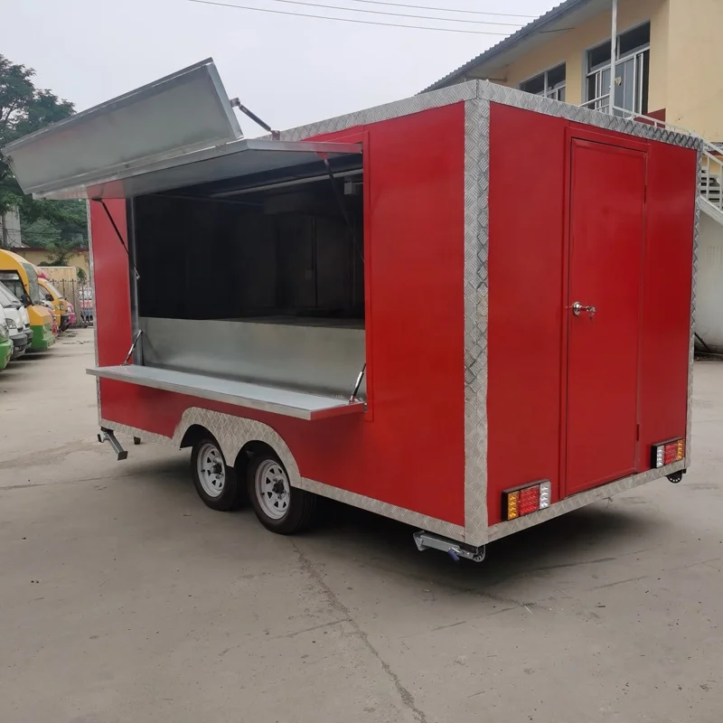 USA Sale Mobile Food Cart Food Truck for Seasoning Plant Fruit Raw Material European Coffee Cart