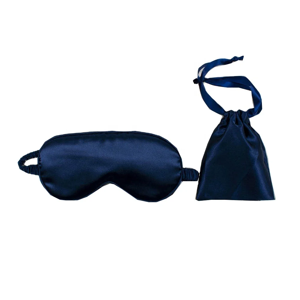 
Amazon OEM, удобный, темно-синий, имитация шелка, подарочный пакет для сна, с гелевым принтом логотипа для путешествий 