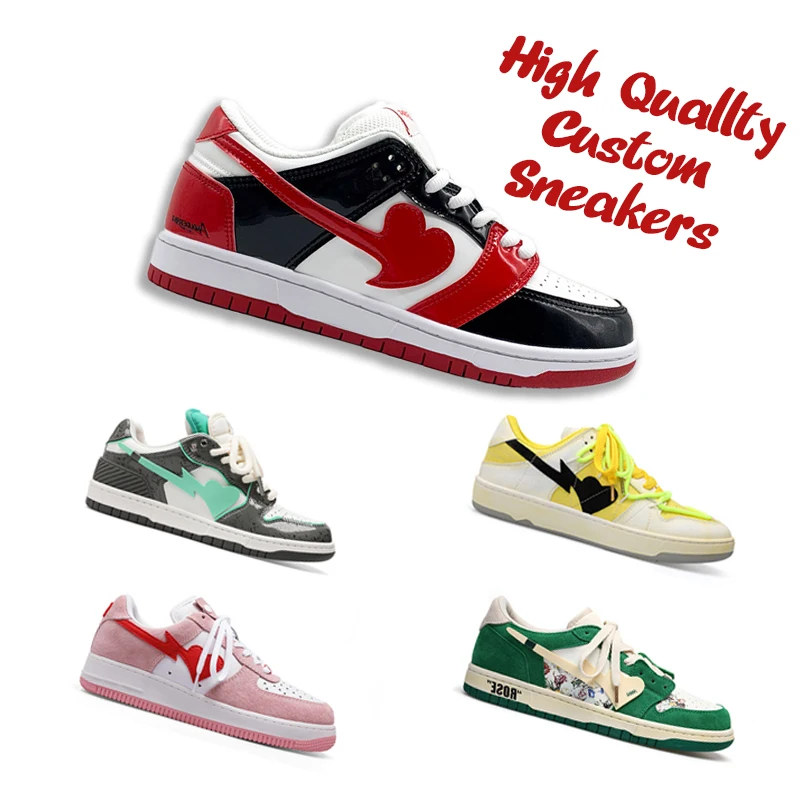 Manufacturer OEM Small Orders Custom Fashion Shoe Design Custom Womens Mens Sneaker Logo Skateboard Shoes