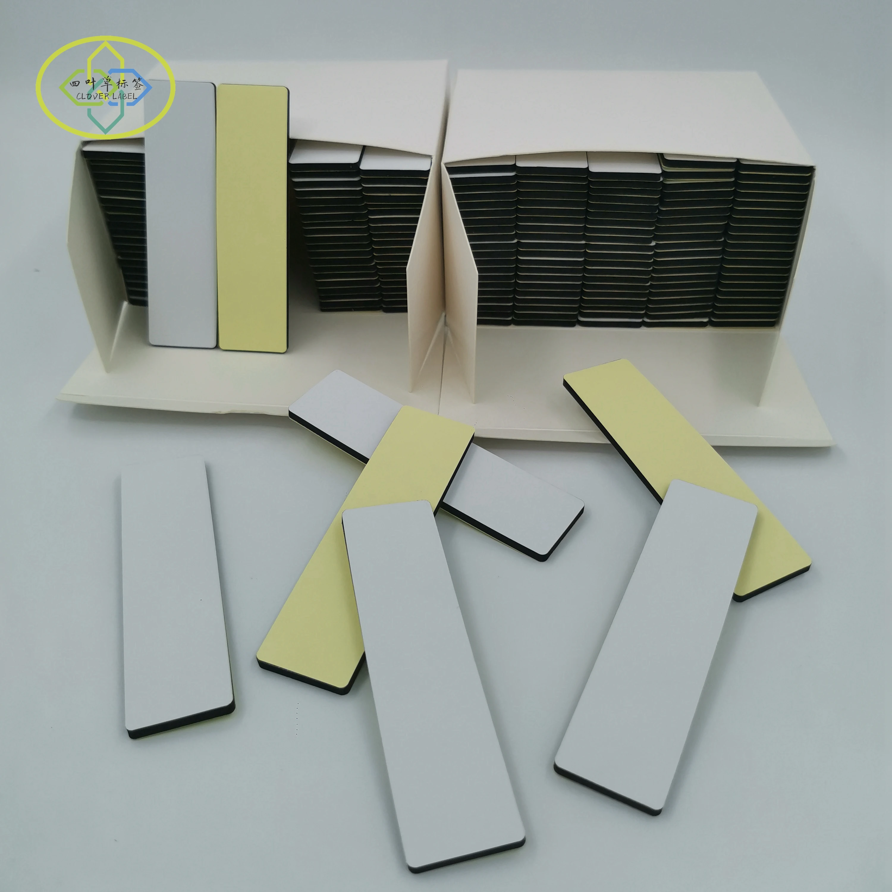 Custom die cut blank chip-free UHF RFID label tag with 3mm thickness of strongly sticky EVA foam stickers