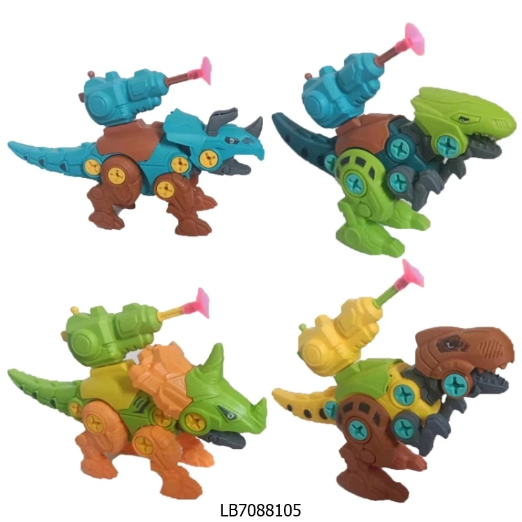 
Take Apart Dinosaur Toys for Kids Dino Building Toy with Shoot and 3 Chuck bullets Construction Play Kit Stem Learning Gifts 