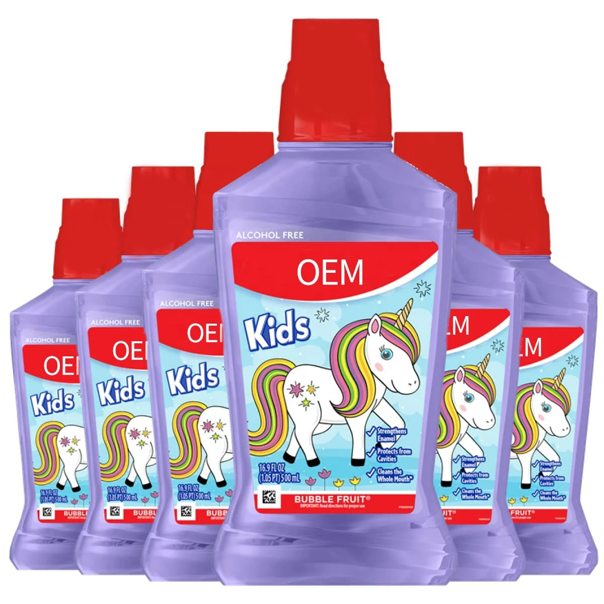 Organic Kid tooth care Professional mouthwash for children 500ml teeth whitening bubble gum mouthwash