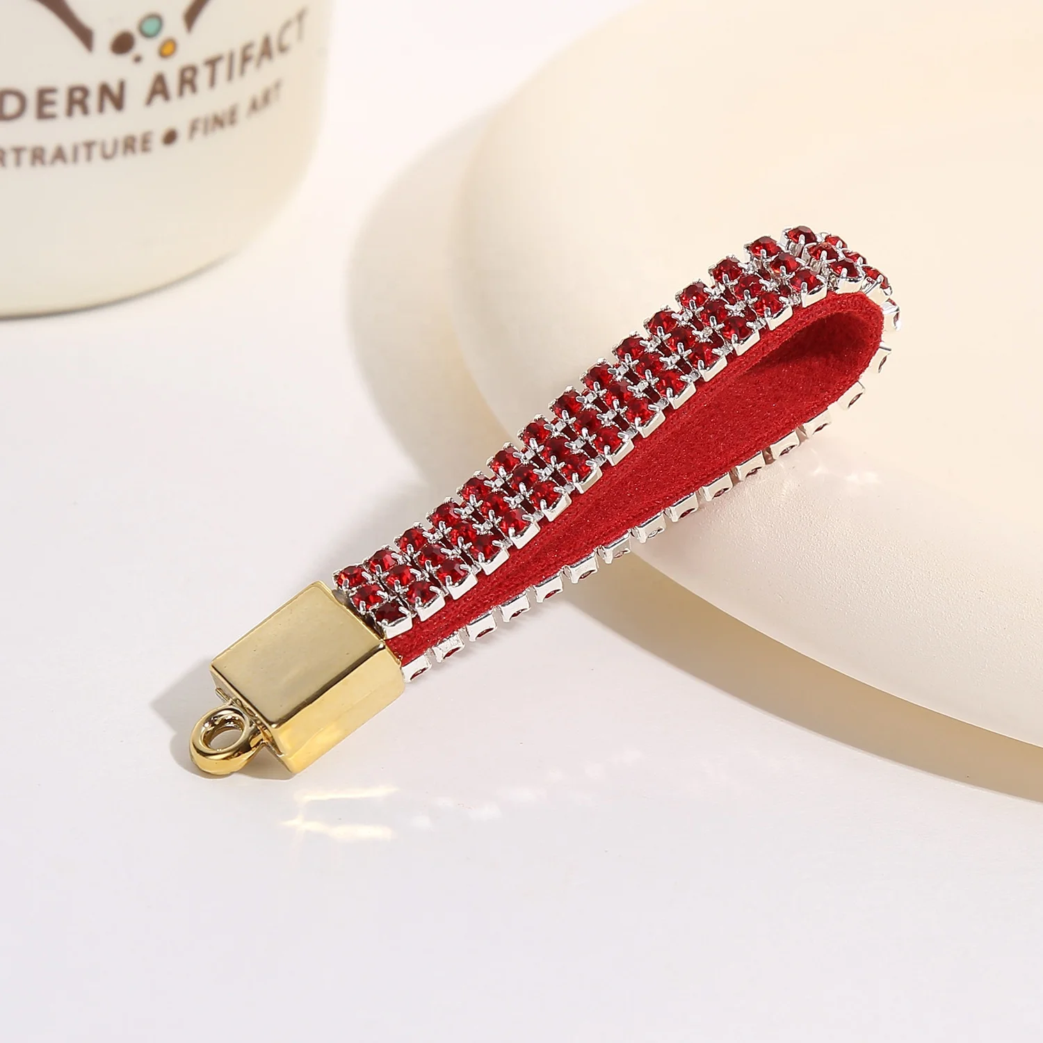 New Design DIY Keychain Small Portable Water Crystal  Keyrope Color Full Diamond Keychain Accessories