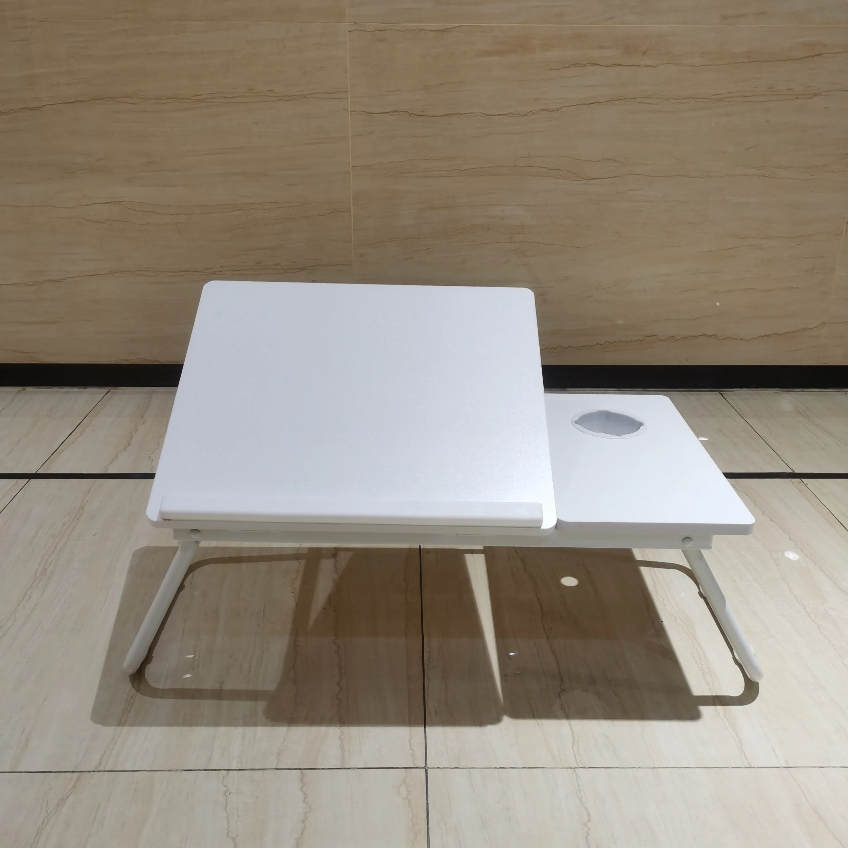 Portable Laptop Bed Tray Table Notebook Stand Reading Holder with Foldable Legs & Cup Slot for Beds