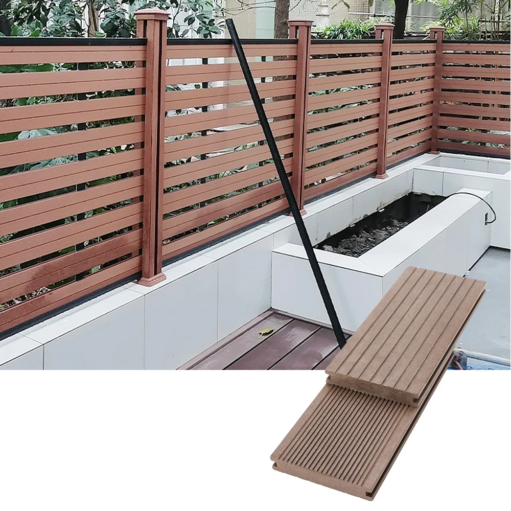 Factory Wholesale Wood Texture Anti-Aging Insect Proof Mildew Proof Farm Decorative Garden Wpc Fence Panels