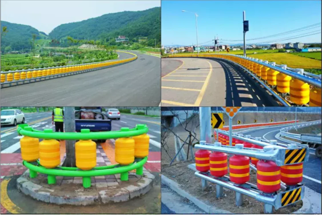 Ina High Precision Highway Rolling Guardrail Sa Level Tl4(100km/H) Anti-Collision Guardrail Eva Bucket Steel Beam Roller Barrier