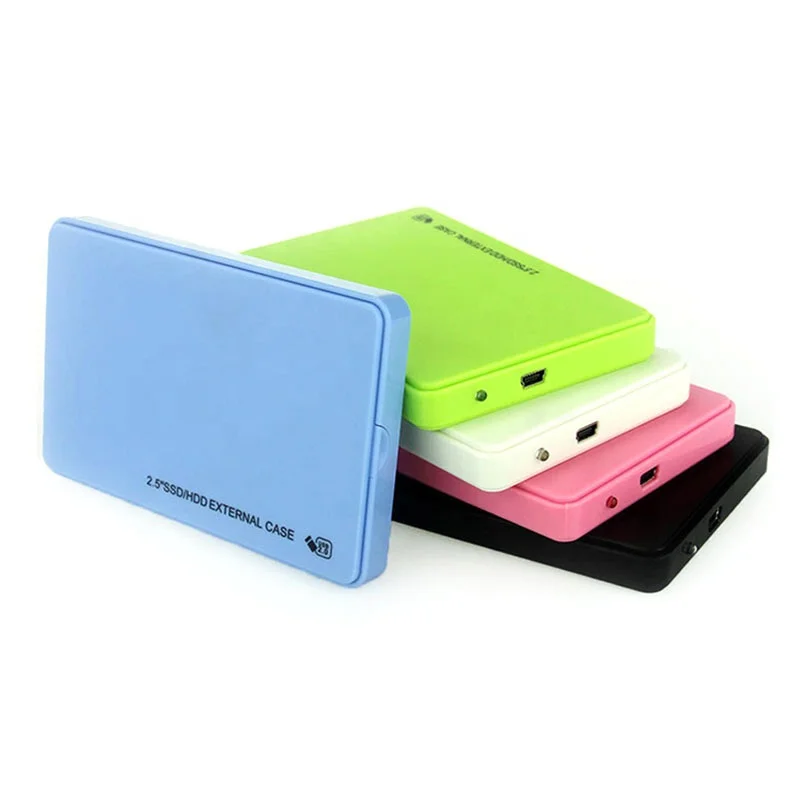 Factory Wholesale 2.5 Inch External Hard Drive Enclosure Case SATA to USB2.0 SSD Box Hard Disk Case for PC Laptop