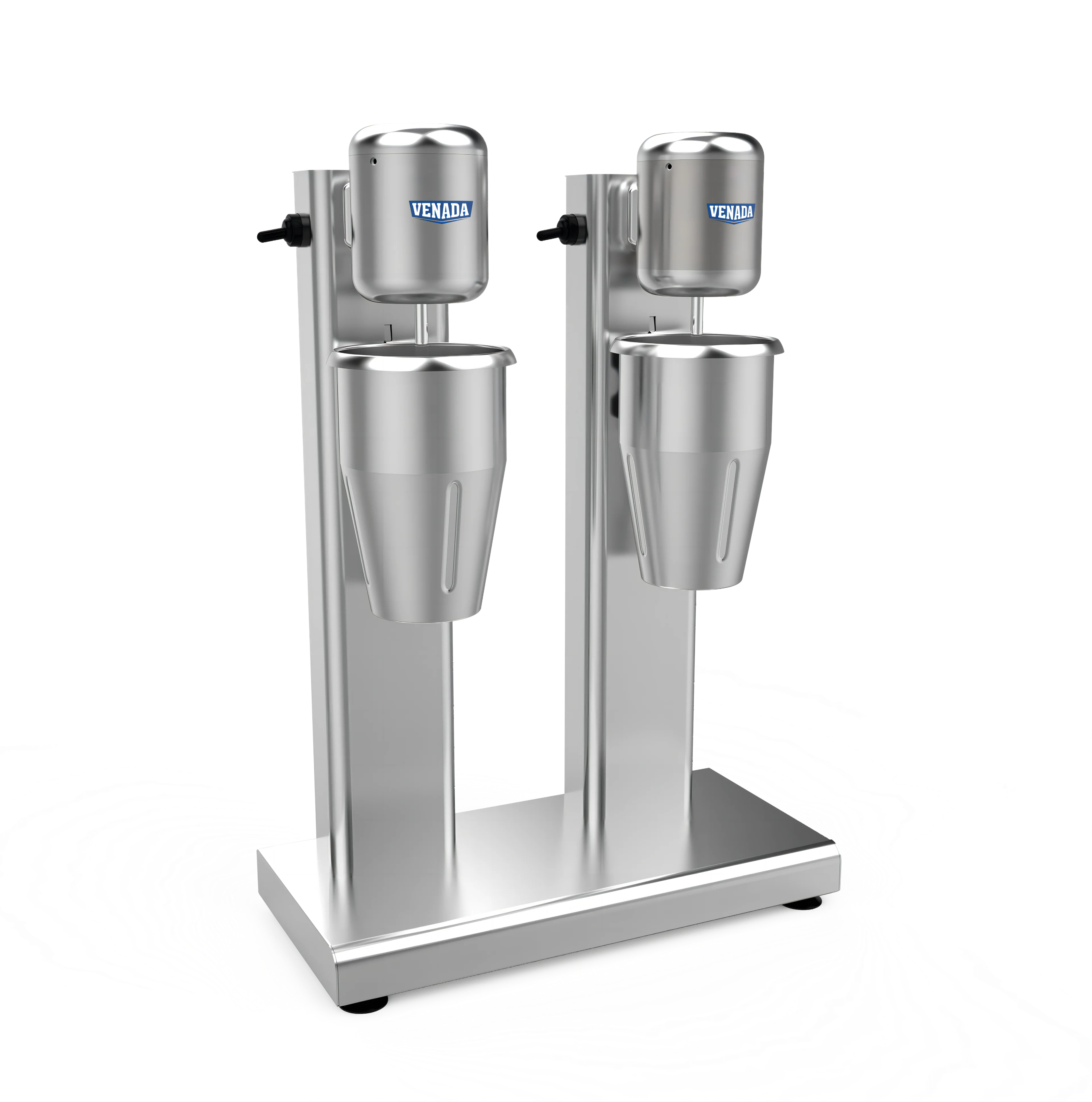 Stainless Steel Dual Head Milkshake Machine Smoothie Mixer Blender Cocktail Mixer Maker 2 Speed with Cups