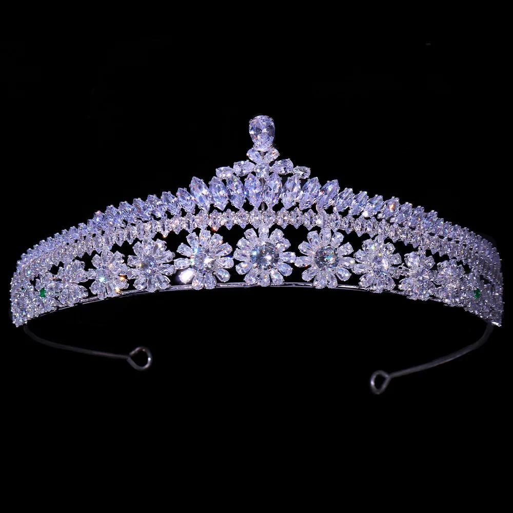 Классическая Женская тиара LUOXIN с фианитом роскошная диадема свадебная корона для волос