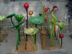 Цветочный Сад Скульптура Дизайн Цветной Ручной Работы Из Муранского Стекла современное домашнее украшение народное искусство 50-100 см Longree CN;GUA