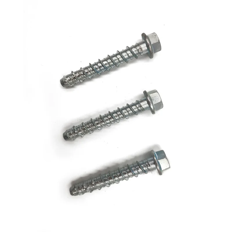 Heavy Duty Screws Hex Head Zinc Plated Concrete Anchor Self Drilling Screw