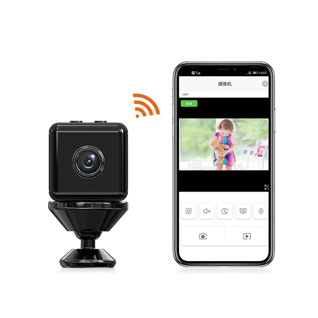 X6D Home Security Camera System Mobile Phone Remote Control 360 Degree Free Rotation 1080P HD Mini Wireless Camera