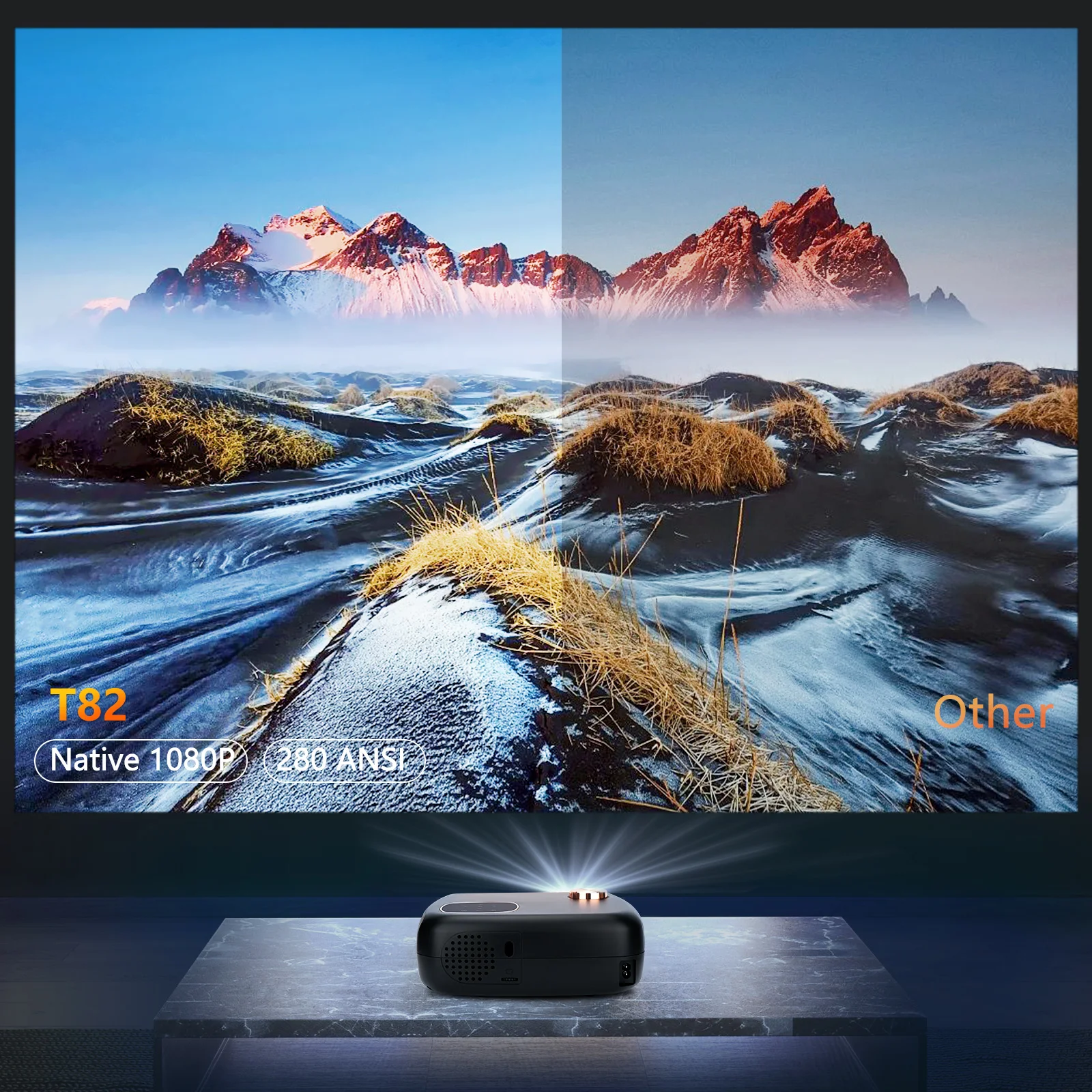 4k Global Version Youth Edition Compact Audio Assistant Home Theater Auto-focusing 1080P Projector