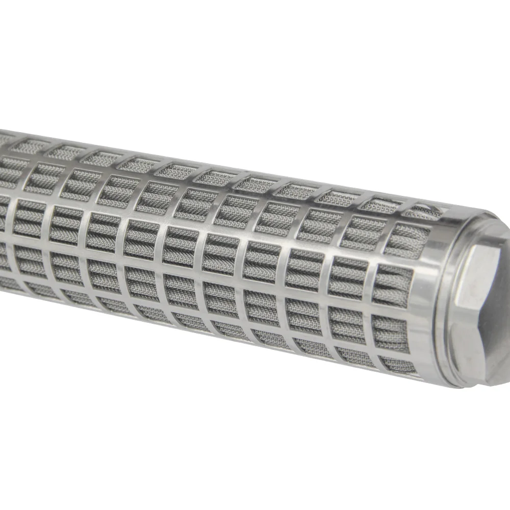 High Quality Wholesale 316L Stainless Steel Bayonet Fin End Fitting Sintered Mesh Filter Cartridge
