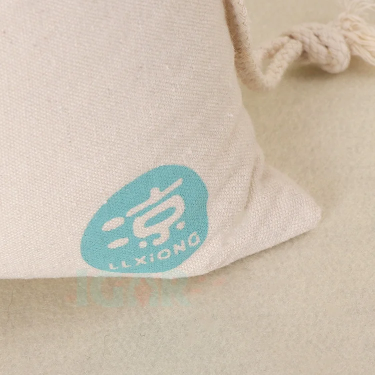 Canvas Drawstring White Color Shopping Bag Travel Portable Gift Bag Mini Packing Bags Coin Rice String Small Strappy Pockets