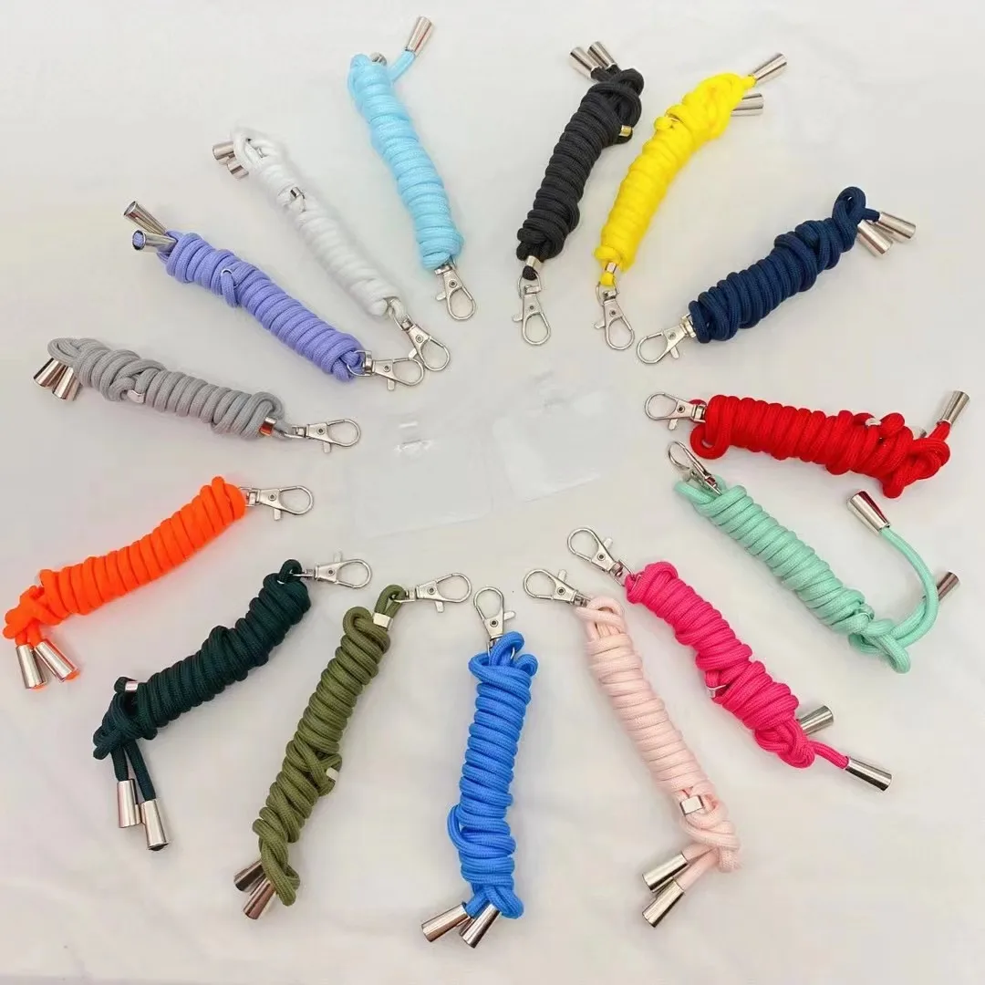 Universal Adjustable Crossbody Nylon phone case cord Tether Patch Mobile Phone Lanyard For All Smartphone Straps with Patch
