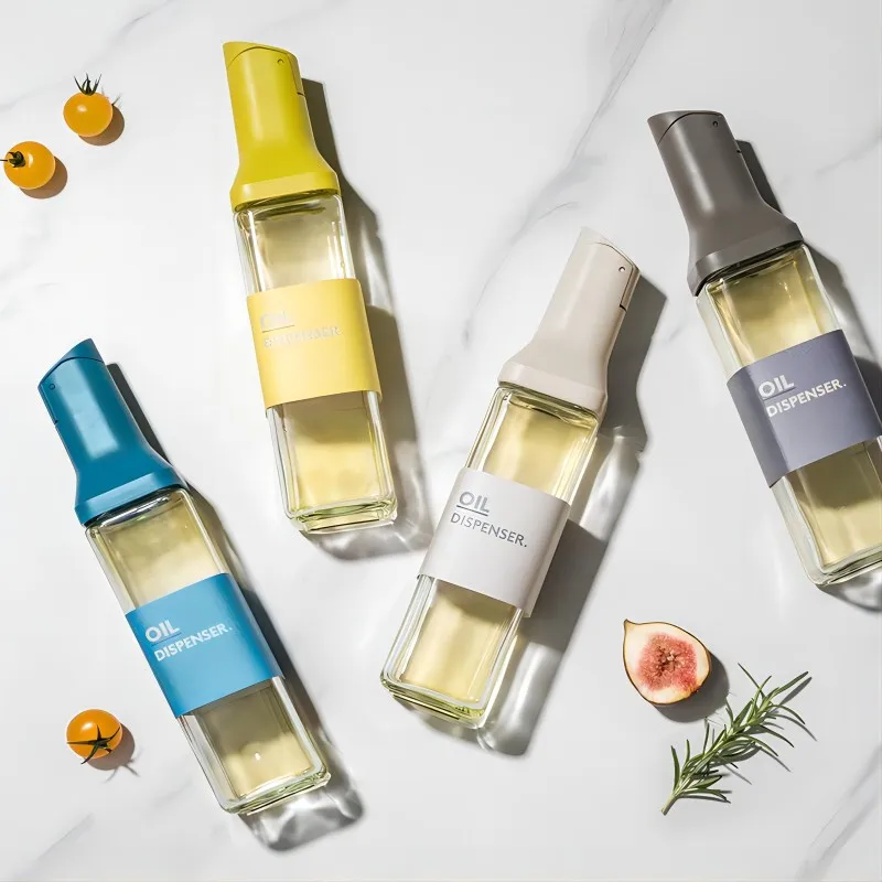 Household kitchen glass oil pot soy sauce vinegar bottle seasoning cans vinegar leak-proof oil tank