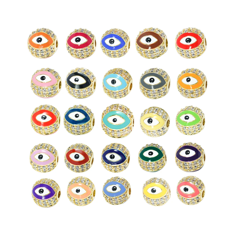 spacers jewelry parts beads accessories cz beads round spacer beads for jewelry making micro pave spacer diy jewelri charming