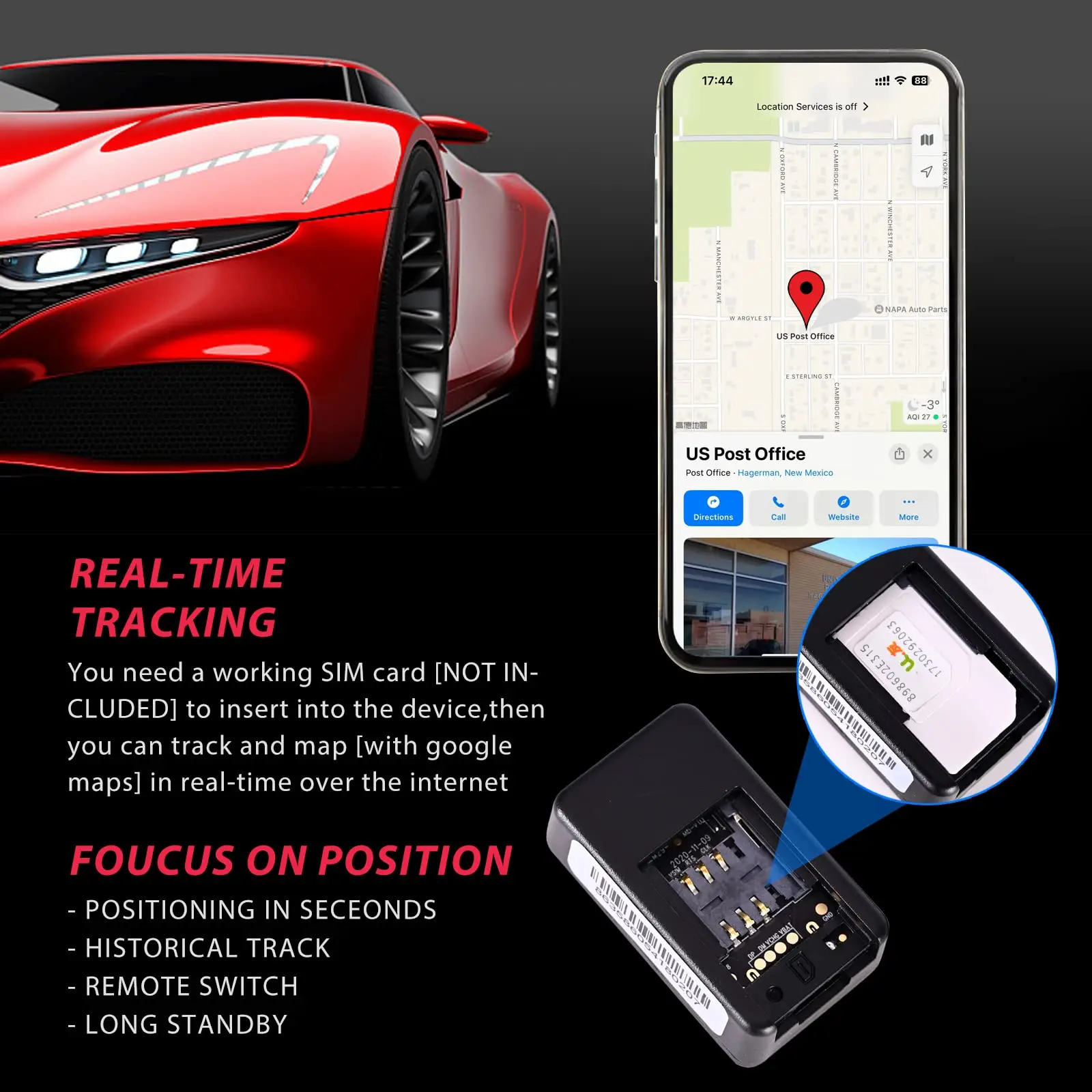 Full Global Coverage Long Standby Gsm Sim Gps Tracker Dog Cat Mini Tracking Gps Anti Lost Waterproof Gps Traceur