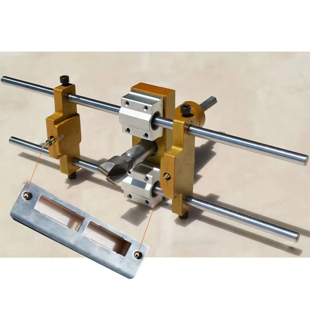 Lock Mortiser Slotter Jig Key Hole Drilling Guide System Lock Hole Opener Kit for Wooden Doors