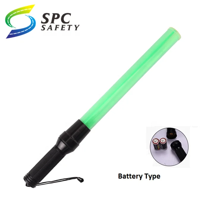Hot Selling Green Led flashing signal light stick rechargeable Roadway traffic control guide safety batons for sales