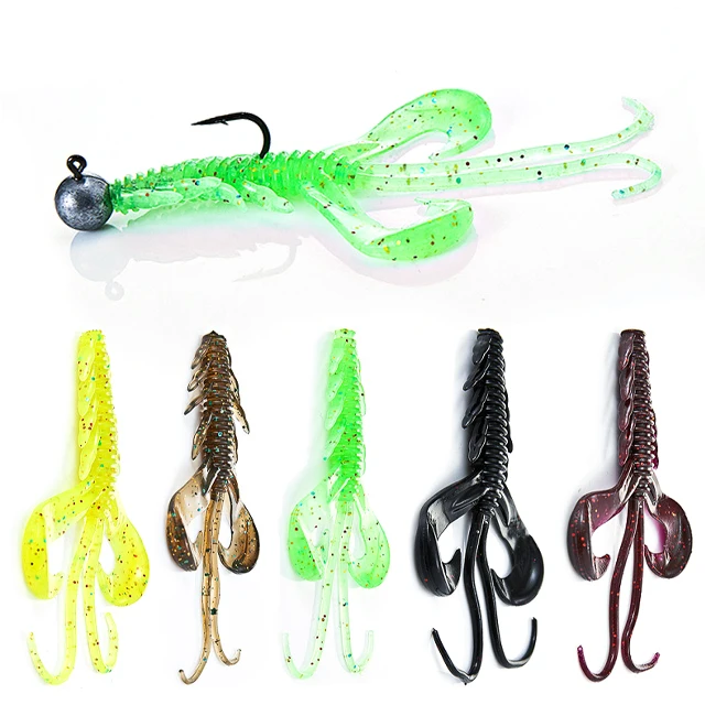 Guosong Floating Fishing 6.5cm 2.5g Soft Lure Wobbler Swimbait PVC Bait Shrimp Bass Carp Lure