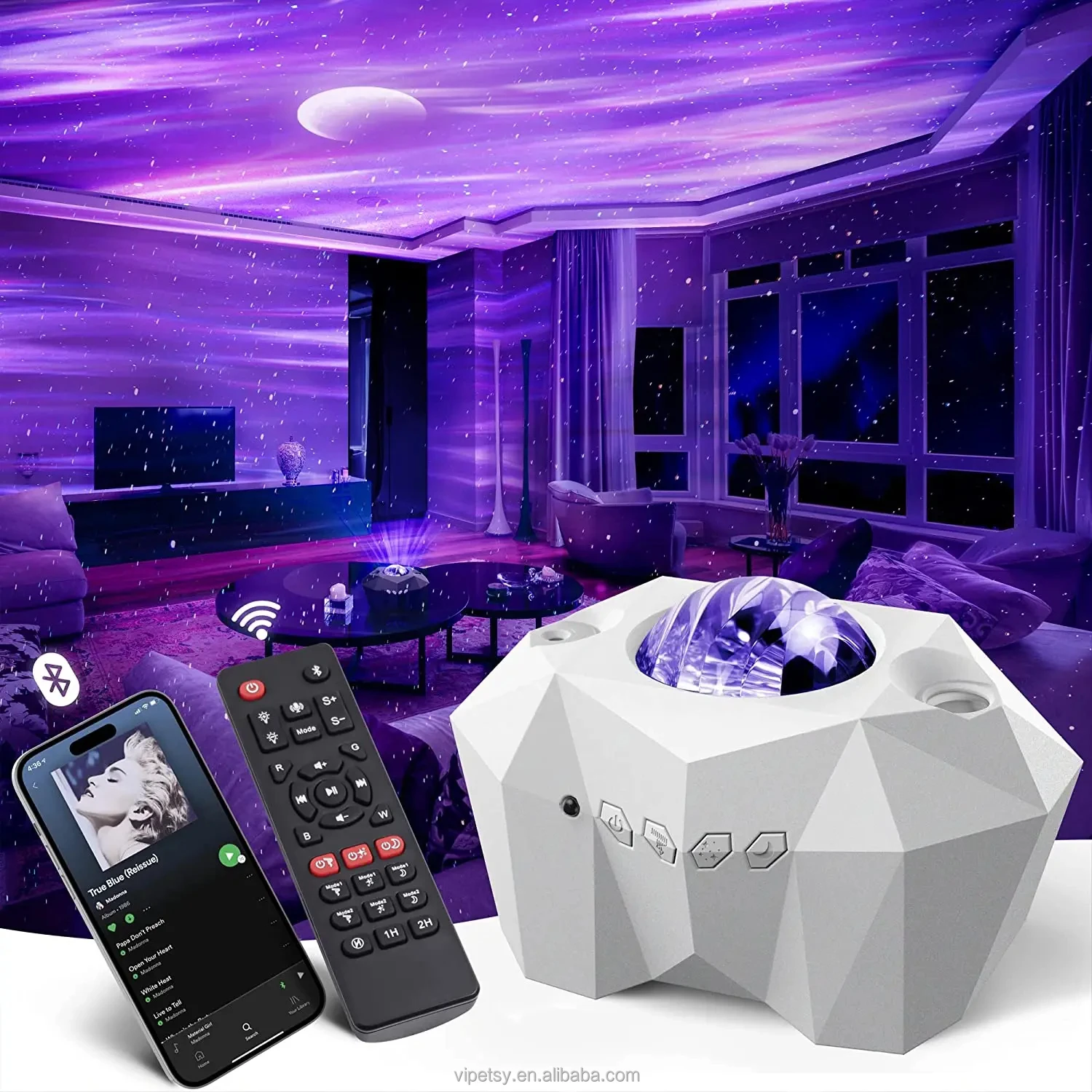 LED Effects Aurora Projector Dream Aurora Starlight Northern Lights Atmosphere projection nightlight with music speakers