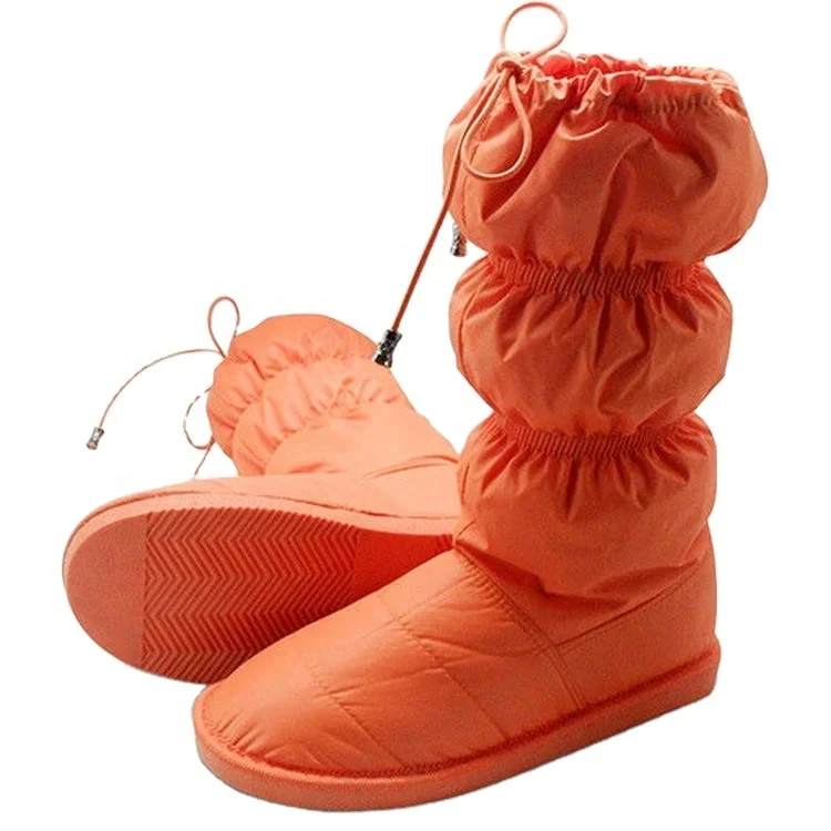 wholesale Women long Shoes Snow Boots Water resistant Winter Warm downcontent 80% down Boots Women tall Snow snow winter boots