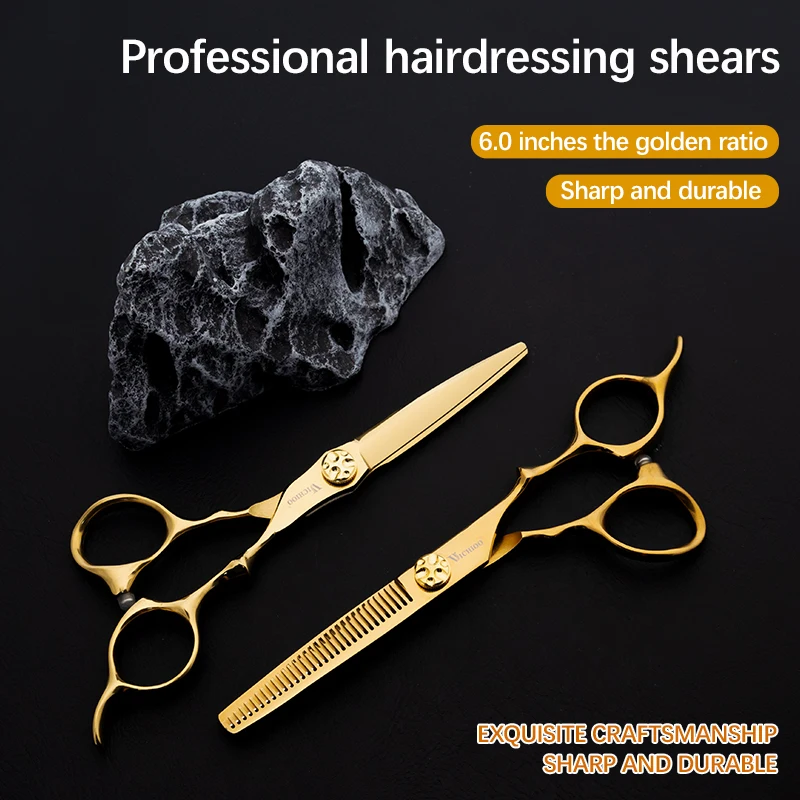 6.0 Inch Barber Shears Scissors Professional Barber Scissors Stainless Steel Scissors