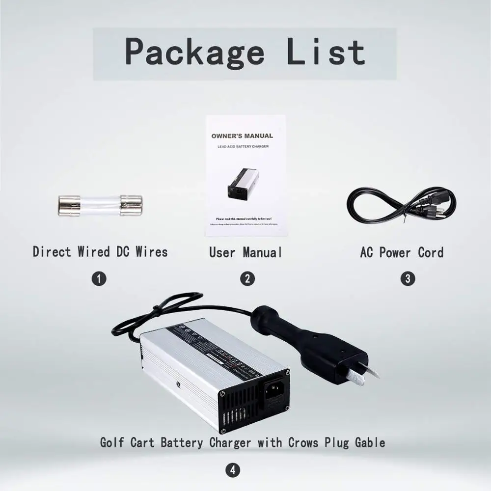 36V 5A Golf Cart Battery Charger with Crowsfoot style for Yamaha EZGO Trickle Charge 36V Lead acid battery charger