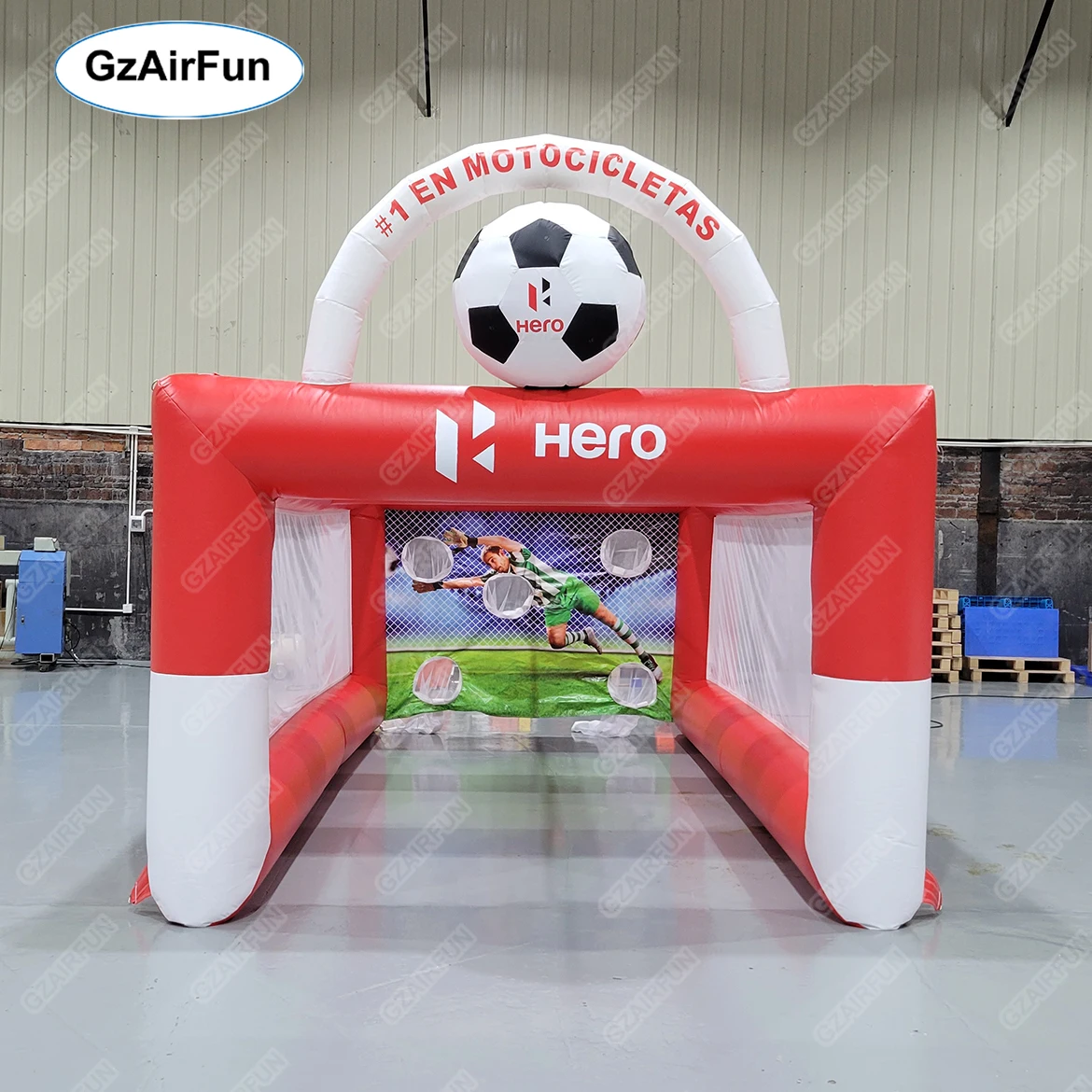 commercial grade inflatable soccer football kick sport cage goal game inflatable football goal