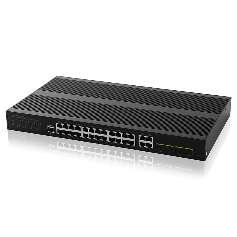 HUASIFEI managed industrial  switch 24 gigabit network port and 4 SFP optical slot comobo ports switch