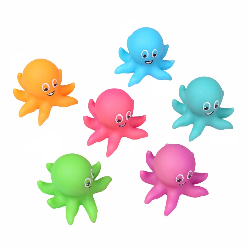 Early Learning Educational Swimming Fish Toy Waterproof Mini Cute Bathtub Toy Rubber Devilfish